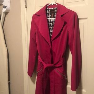 Adorable Pink light weight knee length coat.